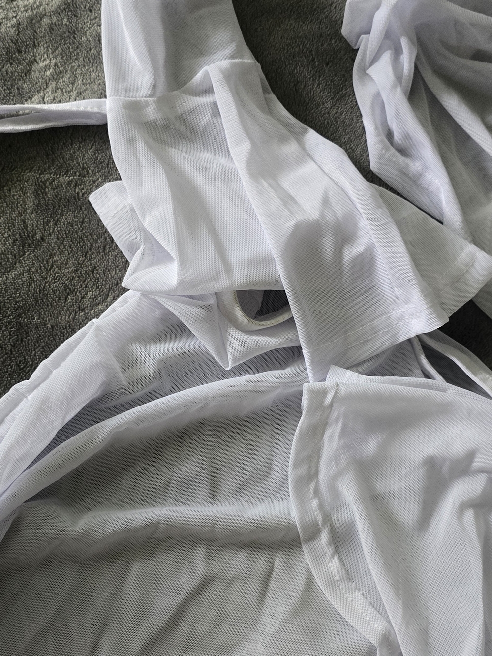 Women's White Sheer Wrap Cover-Up - Unbranded - Picture 3 of 6